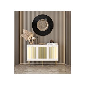 Andromeda Gold Seri̇si̇ 120 Cm 3kapaklı Mdf Konsol 120 X 80 X 40 Cm