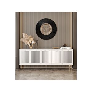 Andromeda Si̇lver Seri̇si̇ 180 Cm 5 Kapaklı Mdf Konsol 180 X 80 X 40 Cm