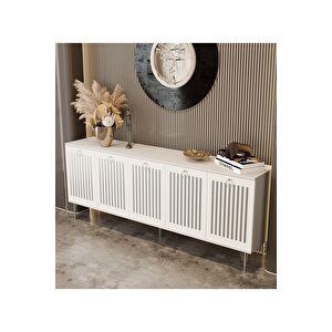 Andromeda Si̇lver Seri̇si̇ 180 Cm 5 Kapaklı Mdf Konsol 180 X 80 X 40 Cm