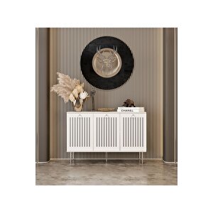 Andromeda Si̇lver Seri̇si̇ 120 Cm 3 Kapaklı Mdf Konsol 120 X 80 X 40 Cm