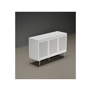 Andromeda Si̇lver Seri̇si̇ 120 Cm 3 Kapaklı Mdf Konsol 120 X 80 X 40 Cm