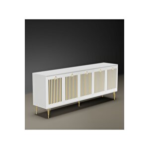Andromeda Gold Seri̇si̇ 200 Cm 5 Kapaklı Mdf Konsol 200 X 80 X 40 Cm