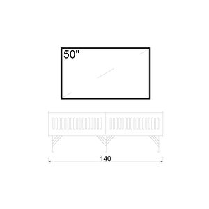 Andromeda Gold Seri̇si̇ 140 Cm 2 Kapaklı Mdf Tv Üni̇tesi̇ 140 X 50 X 32 Cm