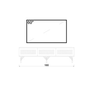 Andromeda Gold Seri̇si̇ 180 Cm 3 Kapaklı Mdf Tv Üni̇tesi̇ 180 X 50 X 32 Cm