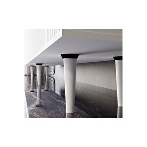 Tv Ünitesi Ahşap Ayak 19 Cm Beyaz (5'li̇)