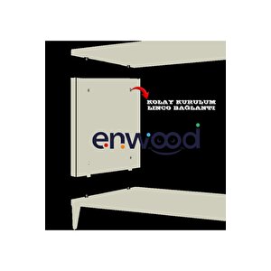 Ri̇gel Kum Taşi Rengi̇ Mdf 2 Kapakli (düşme Kapak) Ahşap Ayakli 160 Cm Country Tv Üni̇tesi̇
