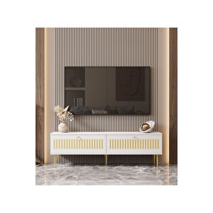 Andromeda Gold Seri̇si̇ 160 Cm 2 Kapaklı Mdf Tv Üni̇tesi̇ 160 X 50 X 32 Cm
