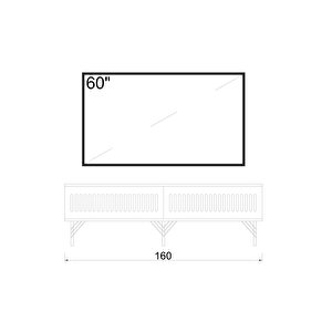 Andromeda Gold Seri̇si̇ 160 Cm 2 Kapaklı Mdf Tv Üni̇tesi̇ 160 X 50 X 32 Cm