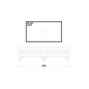 Andromeda Si̇lver Seri̇si̇ 160 Cm 2 Kapaklı Mdf Tv Üni̇tesi̇ 160 X 50 X 32 Cm