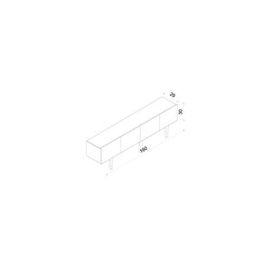 Capella Beyaz Country Mdf 4 Kapaklı Ahşap Ayaklı 160 Cm Tv Ünitesi