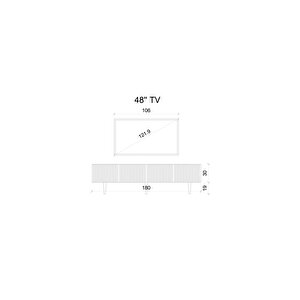 Capella Kumtaşı Rengi Mdf 4 Kapaklı Duvara Monte 180 Cm Tv Ünitesi