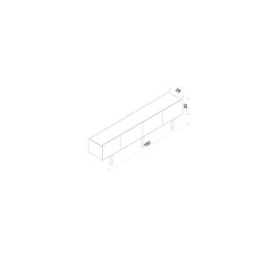 Capella Kumtaşı Rengi Mdf 4 Kapaklı Duvara Monte 180 Cm Tv Ünitesi
