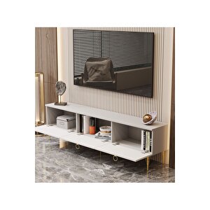 Andromeda Gold Seri̇si̇ 200 Cm 3 Kapaklı Mdf Tv Üni̇tesi̇ 200 X 50 X 32 Cm