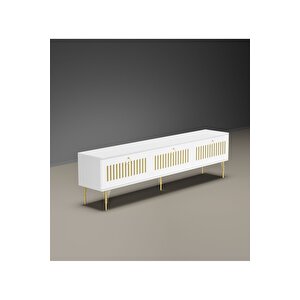 Andromeda Gold Seri̇si̇ 200 Cm 3 Kapaklı Mdf Tv Üni̇tesi̇ 200 X 50 X 32 Cm
