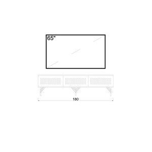 Andromeda Si̇lver Seri̇si̇ 180 Cm 3 Kapaklı Mdf Tv Üni̇tesi̇ 180 X 50 X 32 Cm