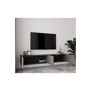 Capella Gri Mdf Country 4 Kapaklı Duvara Monte 160 Cm Tv Ünitesi