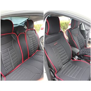 Volvo S40 95-2004 Oto Koltuk Minderi Ön Arka Set Siyah Kırmızı Fivestar Scr
