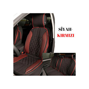 Chevrolet Trax Oto Koltuk Minderi Ön Arka Takım Siyah Kırmızı Elegance Sc