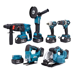 Yedi̇li̇ Set Mk350 (powerbank&led+ Ş.hilti+ş.spiral+s.sıkma+13mm Ç.mandren+ş.dekupaj+sunta Kesme)