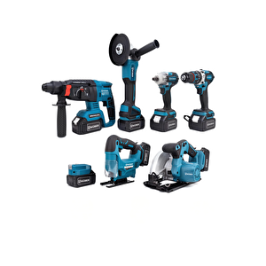Germany Pro Yedi̇li̇ Set Powerbank&led+ Ş.hilti+ş.spral+s.sıkma+13mm Ç.mandren+ş.dekupaj+sunta