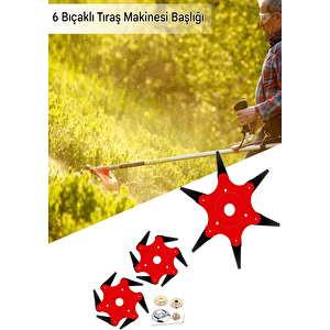 Özel 6 Bıçaklı 6t Manganeseli Çelik Çim Biçme Tırpan Ucu Aparat Bıçağı