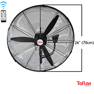 Flw-650-hr Sanayi Tipi 180w Uzaktan Kumandalı Duvar Vantilatörü 66 Cm