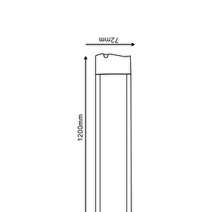 Hl-4202 10lu Paket 40 Watt 120 Cm Eklenebi̇li̇r Ledli̇ Yatay Bant Armatürü Gün Işığı