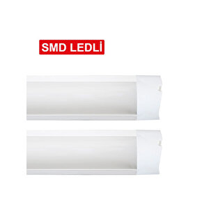Hl-4201 2 Adet 20 Watt 60 Cm Yatay Bant Armatür - 2'li Paket Bant Armatür Beyaz