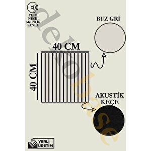Açık Gri Renk 40x40cm Yeni Nesil Akustik Duvar Paneli
