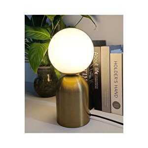 Modern Tasarım Venüs Abajur Beyaz Glop Camlı Kablolu Tak Çalıştır Masa Lambası Eskitme Gold Sarı