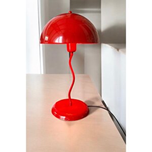 Modern Tasarım Mars Zigzag Abajur Masa Lambası Metal Gövde Red Kırmızı