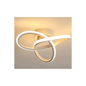 Modern Plafonyer Power Led Avize Beyaz Gövde 6500k Buz Beyazı Işık