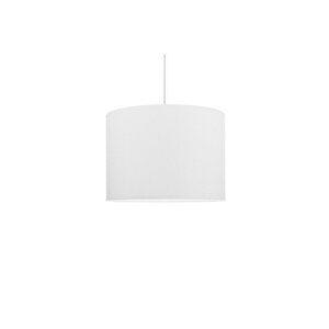 Modern Tasarım Tekli Pasta Avize Çift Katlı Beyaz Kumaşlı Sarkıt Avize 25 Cm