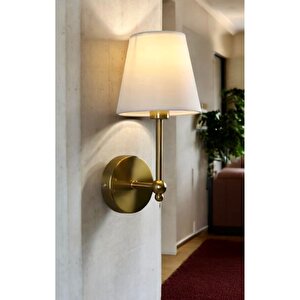 Modern Duvar Aplik Lampedusa Aplik Eskitme Gold Sarı E-27 Duy Elektrik İle Çalışır