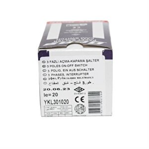 3x20a 0-1 Aç-kapa Ki̇li̇tli̇ Şalter
