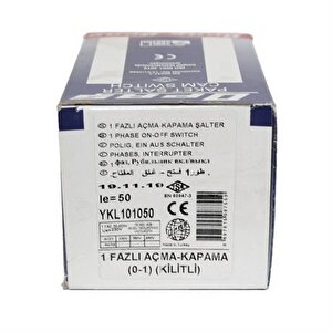 1x50a 0-1 Aç-kapa Ki̇li̇tli̇ Şalter