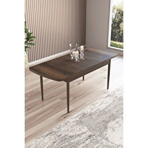 Arven Serisi 80x132 Açılabilir Mdf Barok Ahşap Desen Mutfak Masa Takımı 4 Sandalye