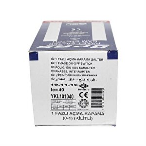 1x40a 0-1 Aç-kapa Ki̇li̇tli̇ Şalter