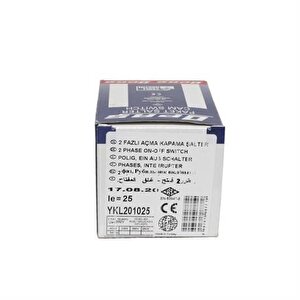 2x25a 0-1 Aç-kapa Ki̇li̇tli̇ Şalter