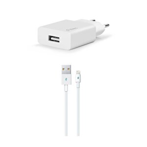 Smartcharger Seyahat Şarj Aleti 2.1a + Lightning Kablo Beyaz - 2scs20lb