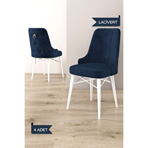 Arven Serisi 80x132 Açılabilir Mdf Beyaz Mermer Desen Mutfak Masa Takımı 4 Sandalye