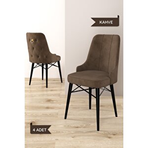 Arven Serisi 80x132 Açılabilir Mdf Siyah Mermer Desen Mutfak Masa Takımı 4 Sandalye