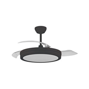 Vanti 30w 42" Inç Siyah Modern 3 Renk Kumandalı Ledli Dekoratif Tavan Vantilatörü Kcf306