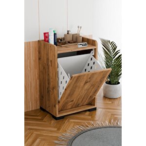 Solena Dekoratif Çamaşır Dolabı Düşer Kapak Çamaşırlık Atlantik Çam