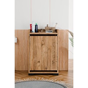 Solena Dekoratif Çamaşır Dolabı Düşer Kapak Çamaşırlık Atlantik Çam