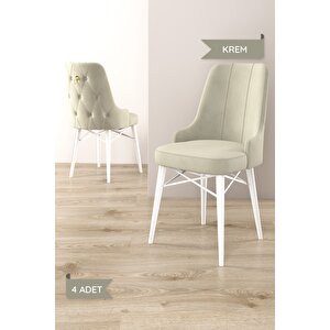 Arven Serisi 80x132 Açılabilir Mdf Beyaz Mermer Desen Mutfak Masa Takımı 4 Sandalye