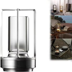 Silver Kasa Şarjlı 3 Renk Fonksiyonlu Dekoratif Masa Lambası Hs-8131s