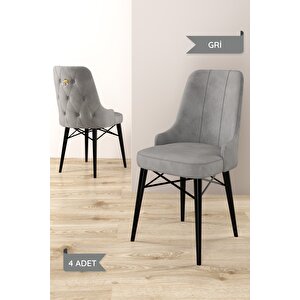Arven Serisi 80x132 Açılabilir Mdf Siyah Mermer Desen Mutfak Masa Takımı 4 Sandalye