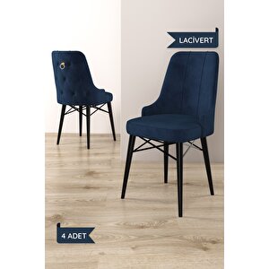 Arven Serisi 80x132 Açılabilir Mdf Siyah Mermer Desen Mutfak Masa Takımı 4 Sandalye