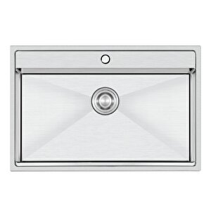 Crauf Poli 6303 Pvd Inox Tek Gözlü 51x78 Cm Paslanmaz Çelik Mutfak Eviyesi